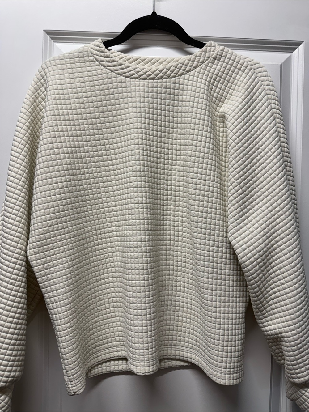Dudley Stephens Waffle Crewneck - Cream
